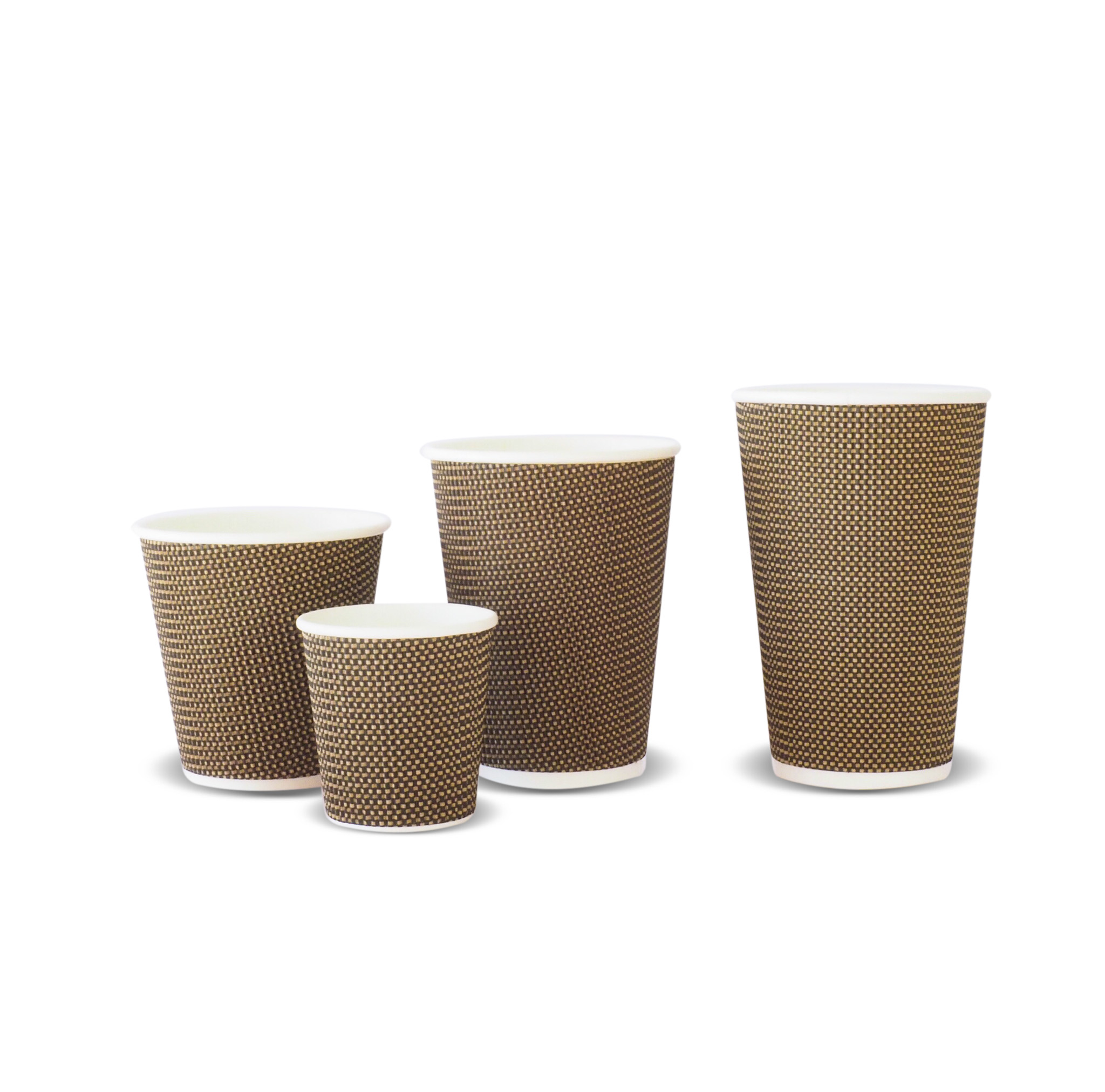 12oz Brown Checker Cup Cups 2 Go